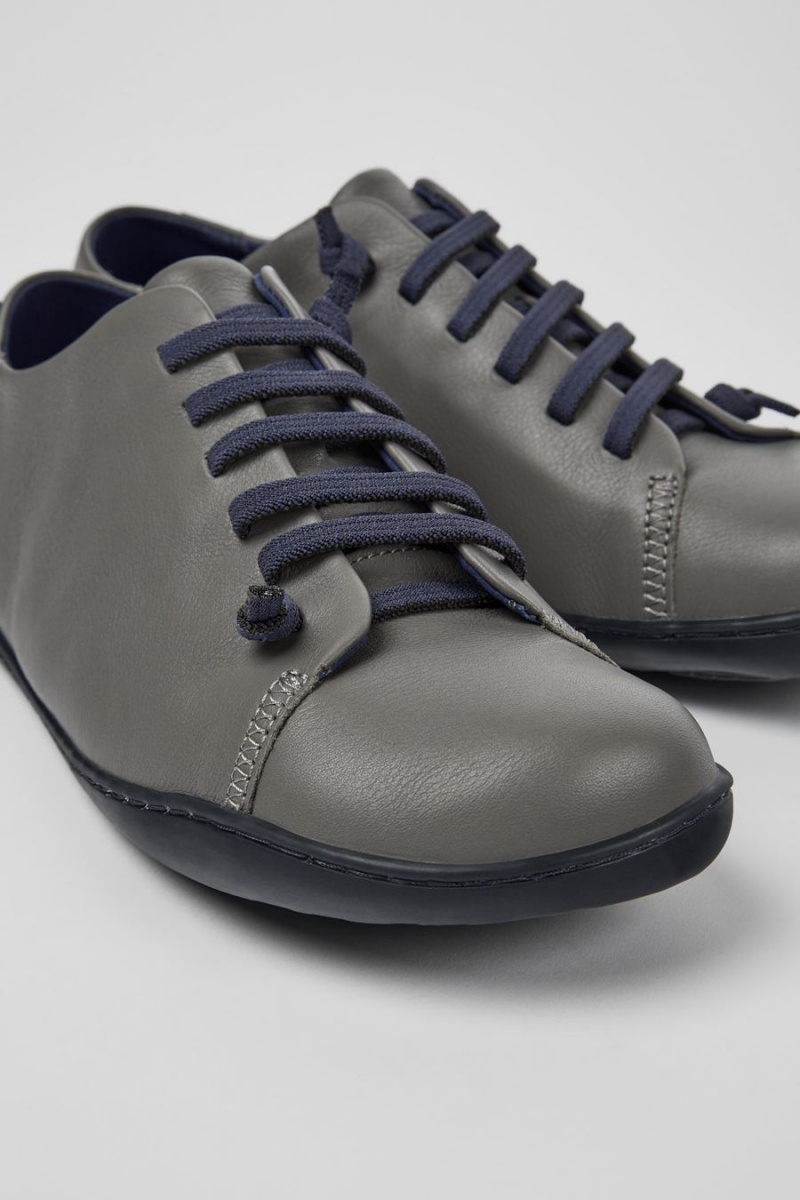 Zapatillas Camper Peu Cuero Hombre Gris | UQZAC-3689