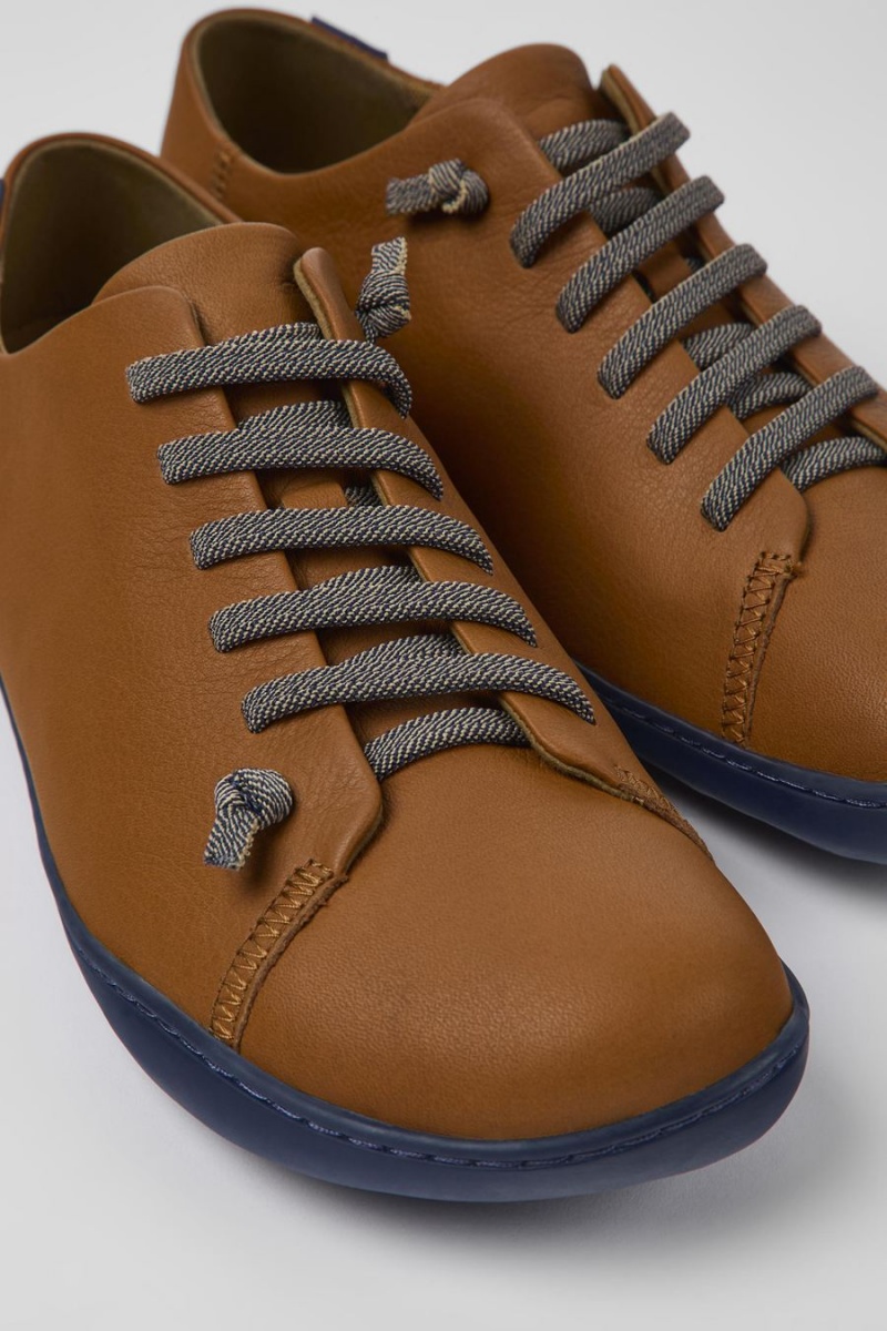 Zapatillas Camper Peu Cuero Hombre Marrones | QCVNF-4631