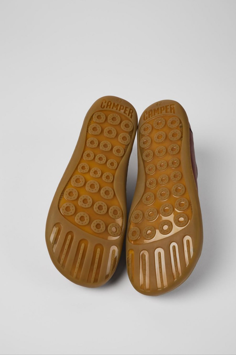 Zapatillas Camper Peu Cuero Hombre Marrones | RLSWO-5106
