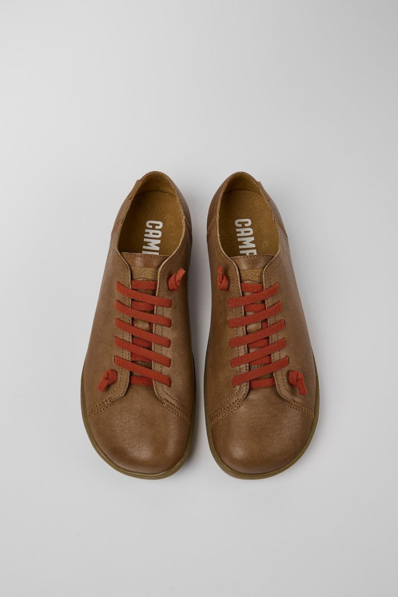 Zapatillas Camper Peu Cuero Hombre Marrones | SCFIE-3569