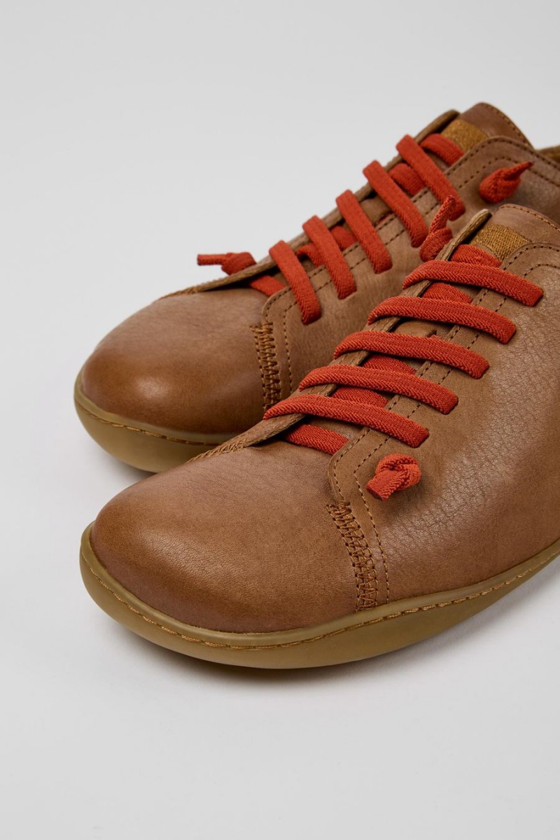 Zapatillas Camper Peu Cuero Hombre Marrones | SCFIE-3569