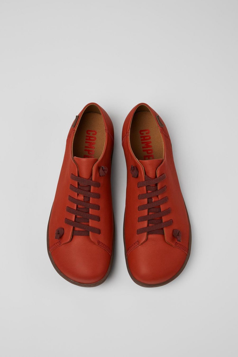 Zapatillas Camper Peu Cuero Hombre Rojas | QIOJD-5672