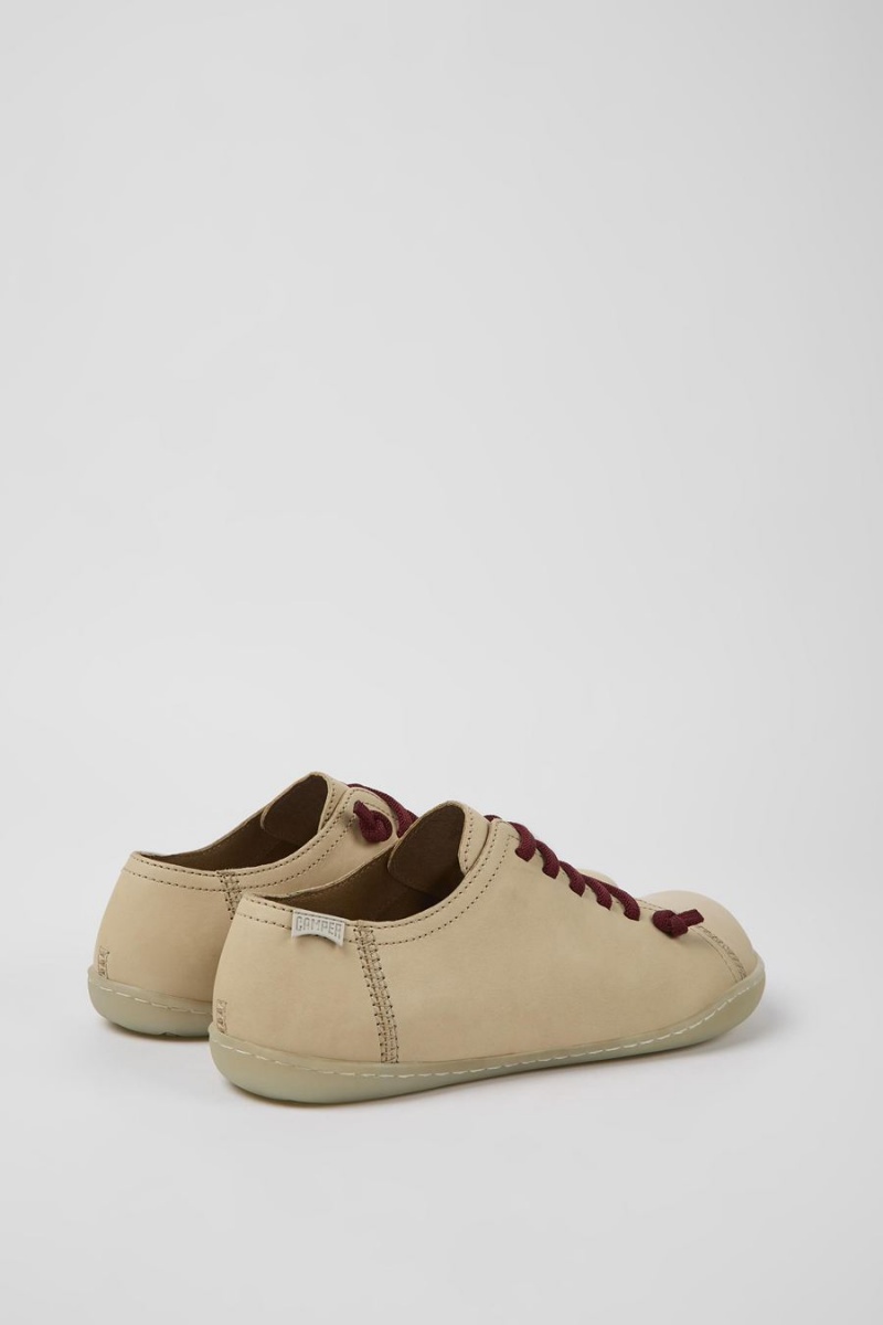 Zapatillas Camper Peu Cuero Mujer Beige | QKHOL-0721
