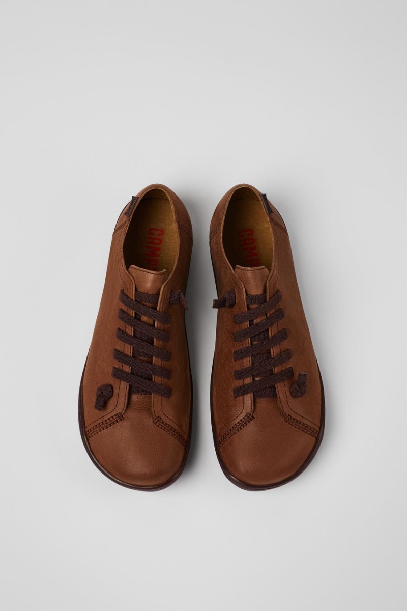 Zapatillas Camper Peu Cuero Mujer Marrones | RGTNB-0619