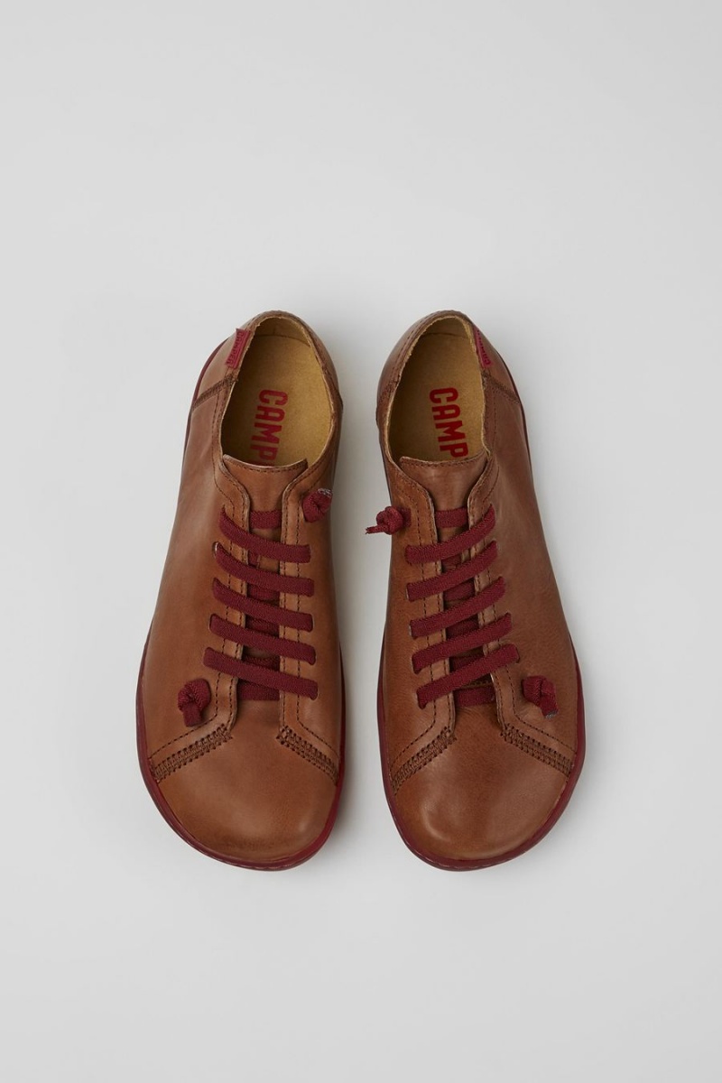 Zapatillas Camper Peu Cuero Mujer Marrones | EYCSA-5697