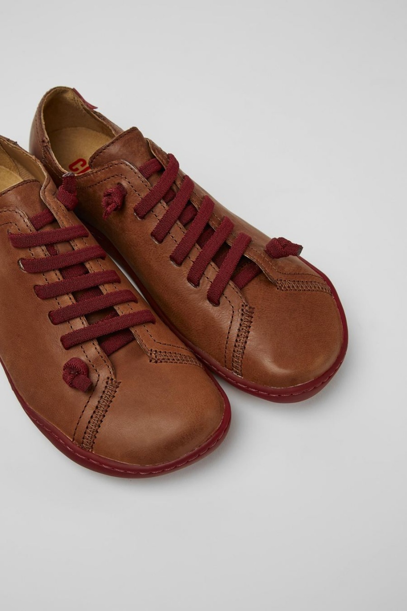 Zapatillas Camper Peu Cuero Mujer Marrones | EYCSA-5697