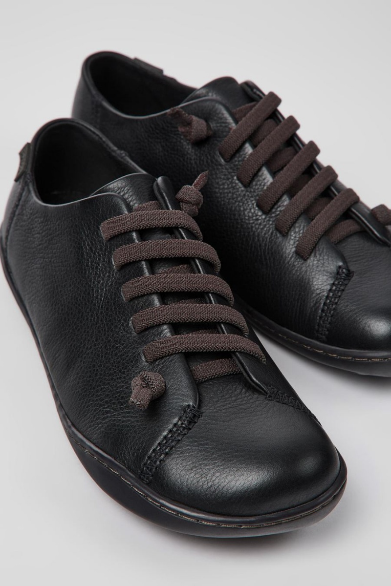 Zapatillas Camper Peu Cuero Mujer Negras | LGUJT-4968