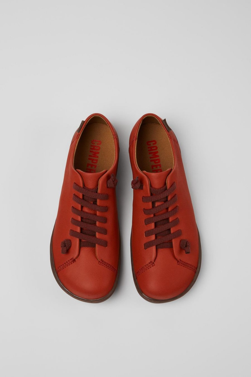 Zapatillas Camper Peu Cuero Mujer Rojas | DKSHJ-6925