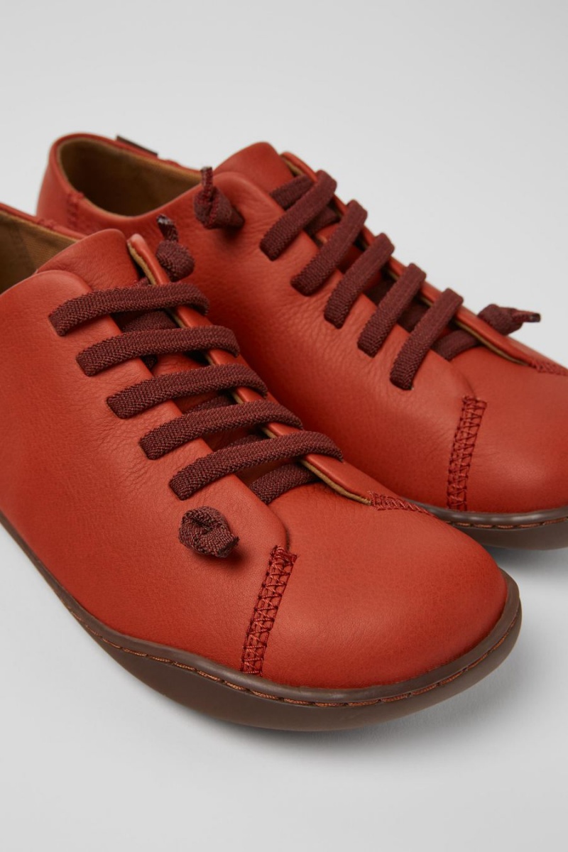 Zapatillas Camper Peu Cuero Mujer Rojas | DKSHJ-6925