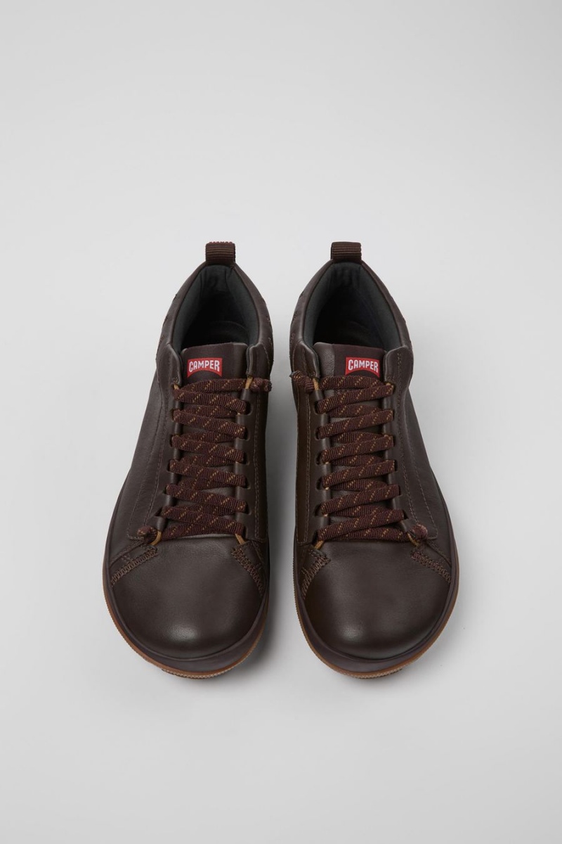 Zapatillas Camper Peu Pista Gore-tex Gore-tex Cuero Hombre Marrones | LZRMT-5827