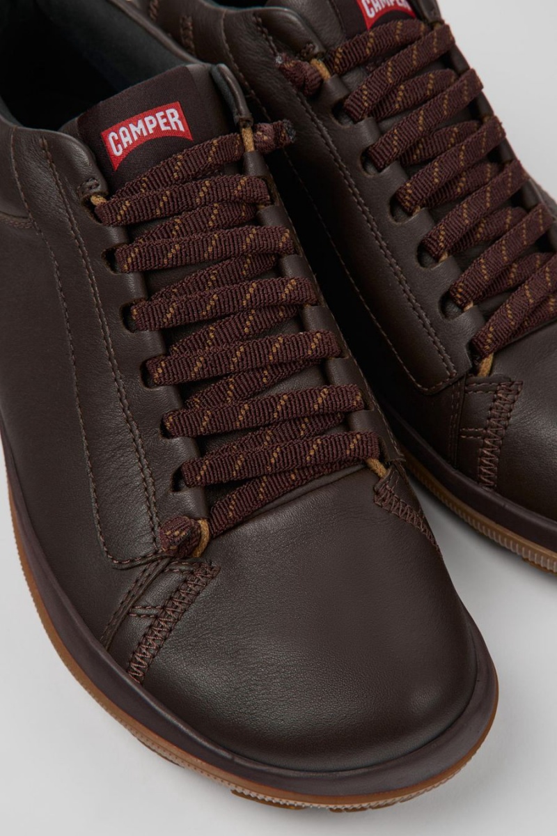 Zapatillas Camper Peu Pista Gore-tex Gore-tex Cuero Hombre Marrones | LZRMT-5827