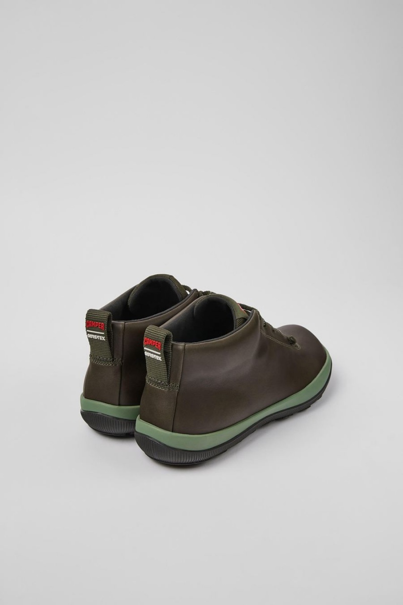 Zapatillas Camper Peu Pista Gore-tex Gore-tex Cuero Mujer Verde | PJUVA-2713