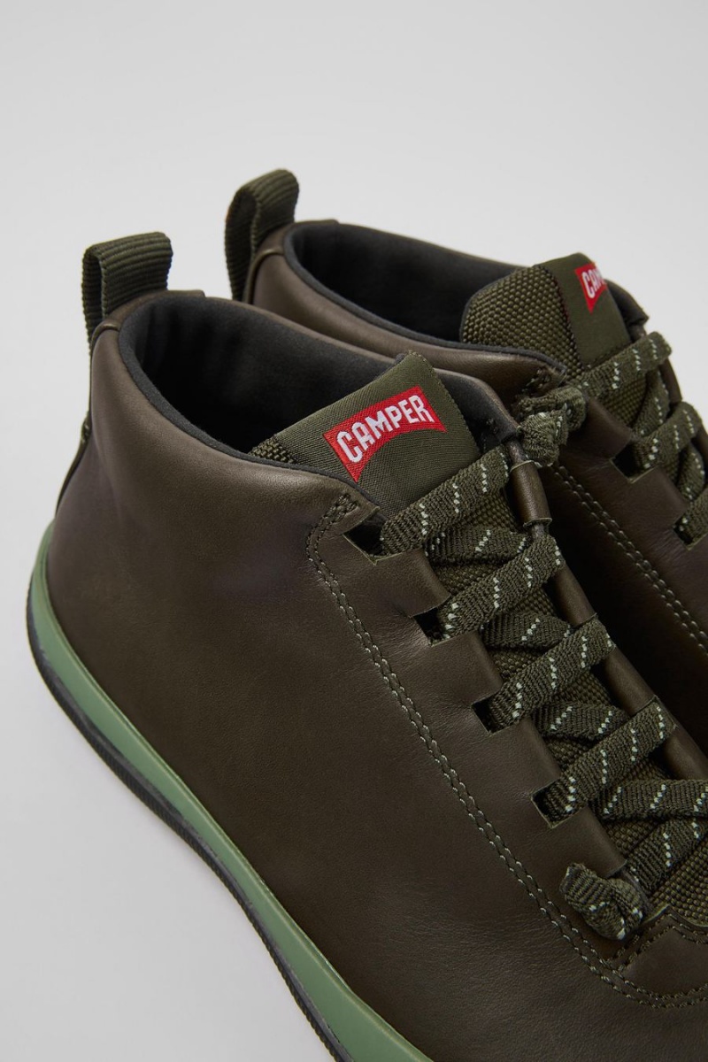 Zapatillas Camper Peu Pista Gore-tex Gore-tex Cuero Mujer Verde | PJUVA-2713