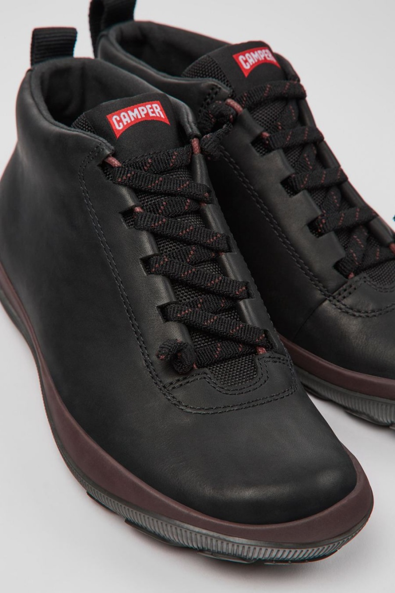 Zapatillas Camper Peu Pista Gore-tex Gore-tex Cuero Mujer Negras | DKMWR-5784