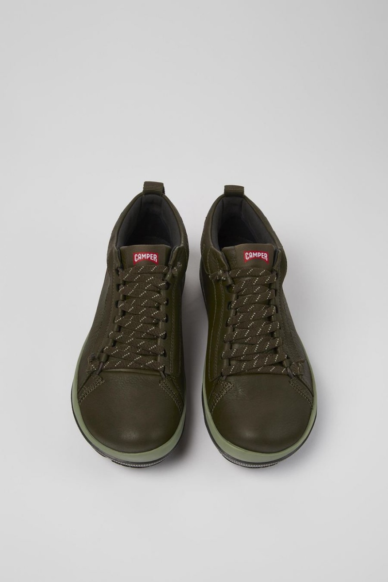 Zapatillas Camper Peu Pista Gore-tex Gore-tex Cuero Hombre Verde | WVHNA-2986