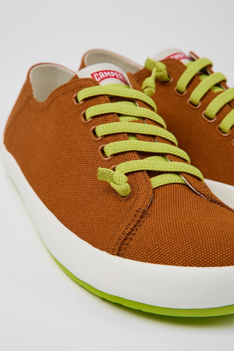 Zapatillas Camper Peu Rambla Textil Hombre Marrones | DTQLS-1569