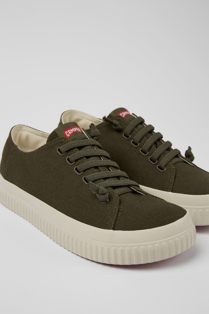 Zapatillas Camper Peu Roda Recycled Algodon Hombre Verde | JFBPQ-4830