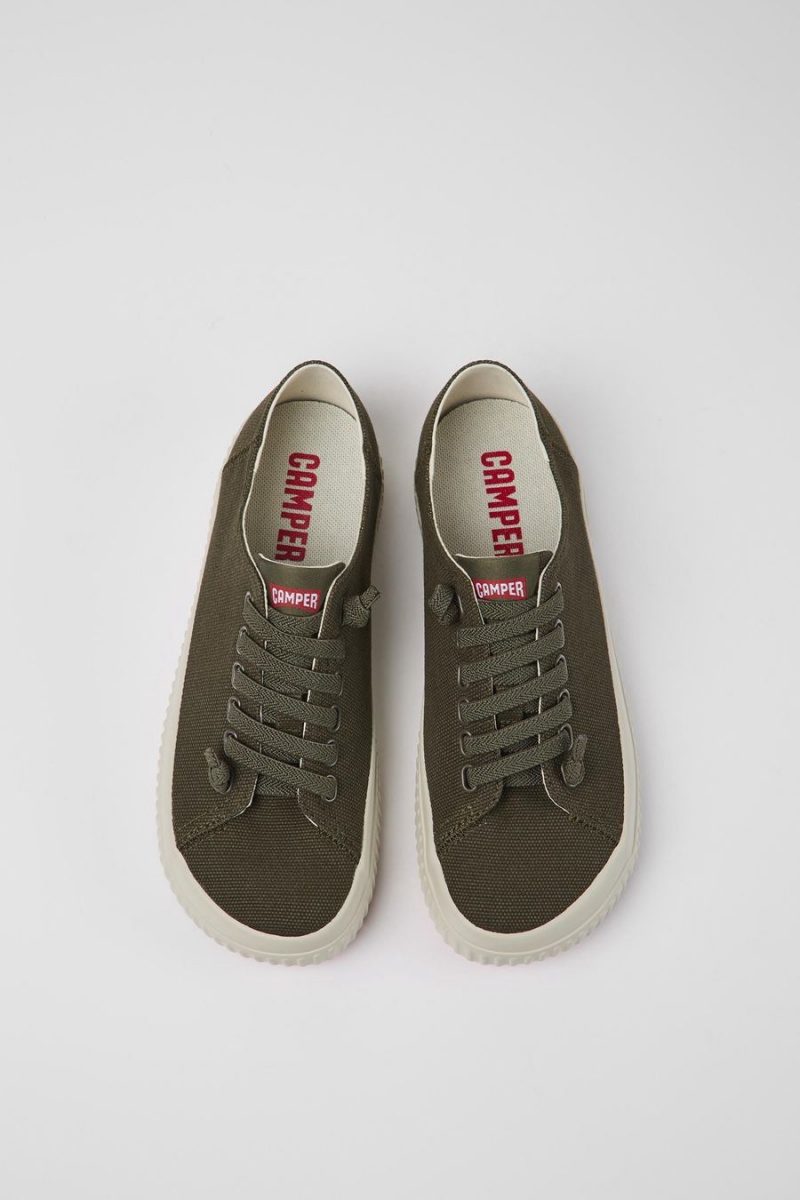 Zapatillas Camper Peu Roda Recycled Algodon Mujer Verde | GQYPL-8654
