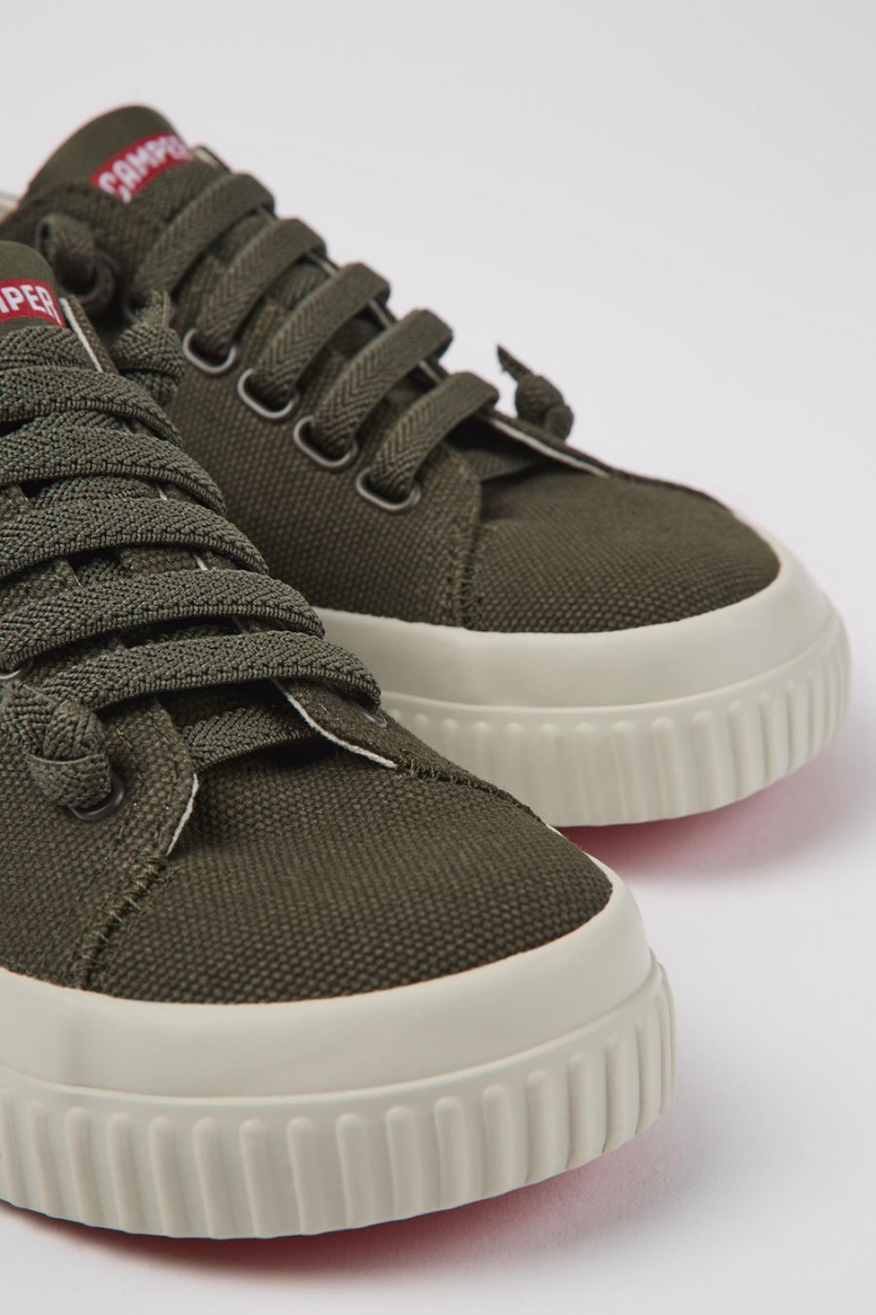 Zapatillas Camper Peu Roda Recycled Algodon Mujer Verde | GQYPL-8654