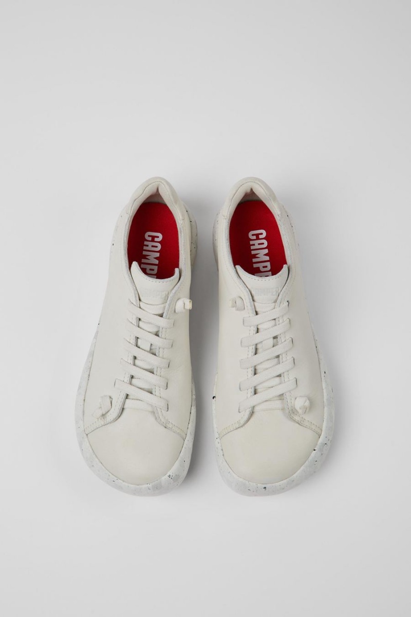 Zapatillas Camper Peu Stadium Cuero Hombre Blancas | EQGPU-5081