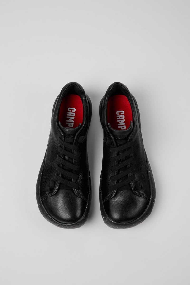 Zapatillas Camper Peu Stadium Cuero Hombre Negras | IAMTD-5780