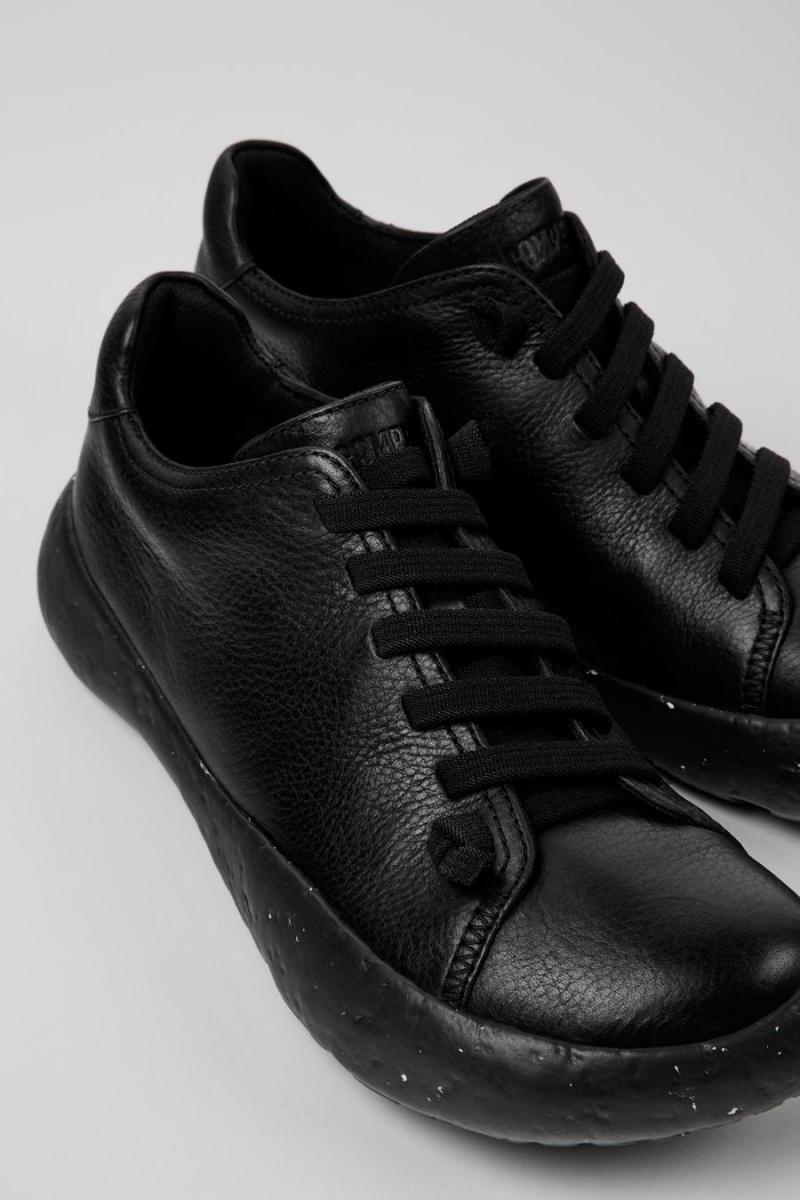 Zapatillas Camper Peu Stadium Cuero Hombre Negras | IAMTD-5780