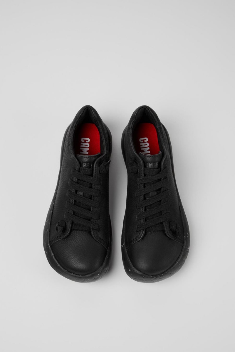 Zapatillas Camper Peu Stadium Cuero Mujer Negras | NXHGO-8437