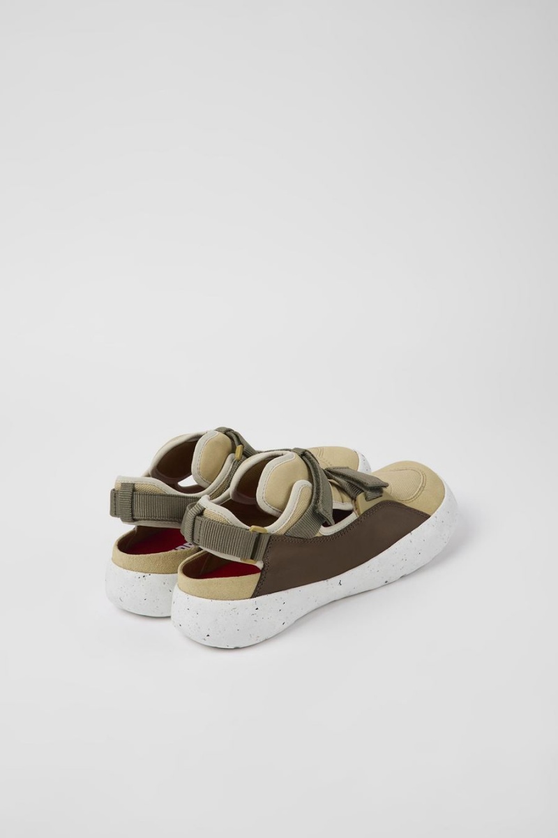 Zapatillas Camper Peu Stadium Non-dyed Cuero Textil Semi-open Hombre Blancas | SVXTZ-7435