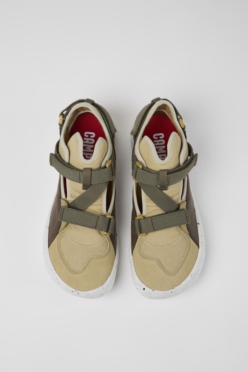 Zapatillas Camper Peu Stadium Non-dyed Cuero Textil Semi-open Hombre Blancas | SVXTZ-7435