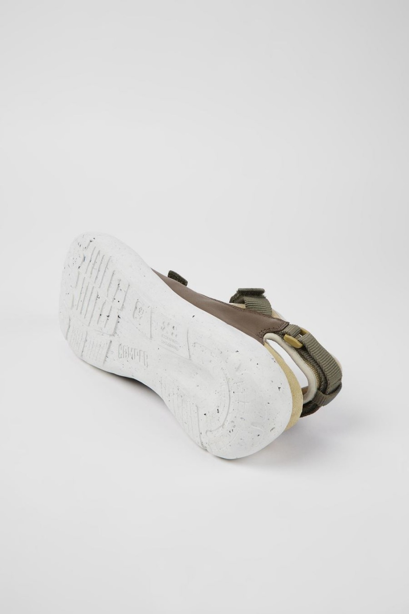 Zapatillas Camper Peu Stadium Non-dyed Cuero Textil Semi-open Hombre Blancas | SVXTZ-7435