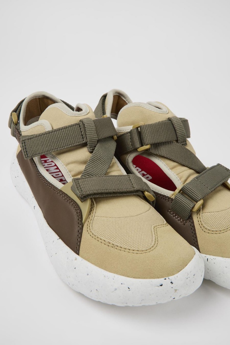 Zapatillas Camper Peu Stadium Non-dyed Cuero Textil Semi-open Hombre Blancas | SVXTZ-7435
