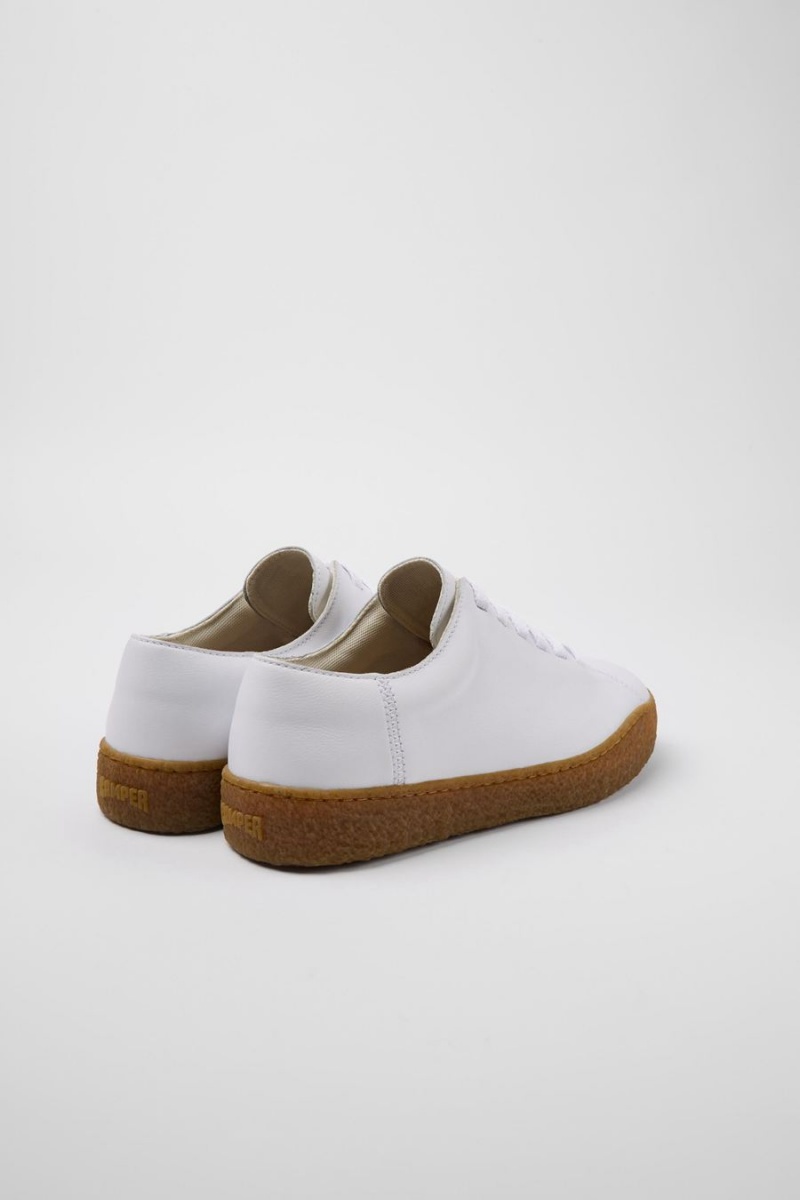Zapatillas Camper Peu Terreno Cuero Hombre Blancas | BTUGF-8364