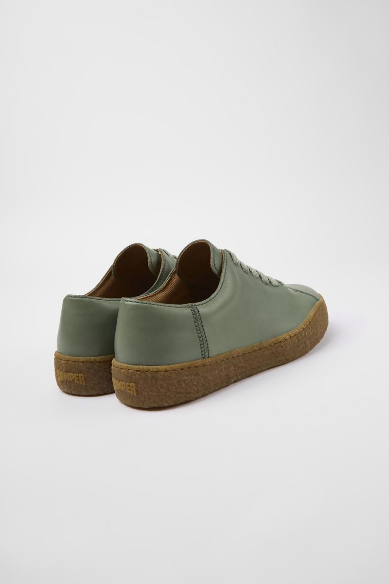 Zapatillas Camper Peu Terreno Cuero Hombre Verde | HZSMC-3069