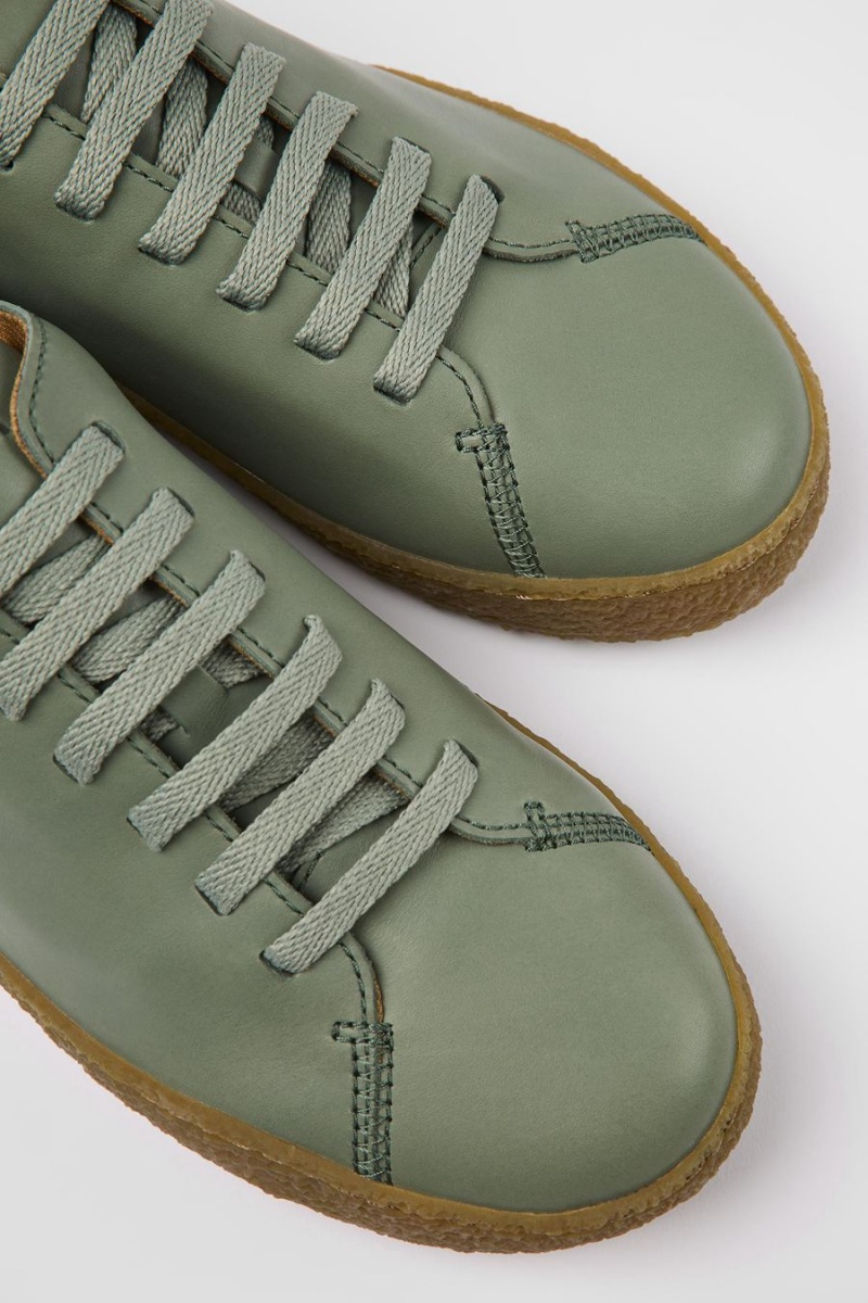 Zapatillas Camper Peu Terreno Cuero Hombre Verde | HZSMC-3069
