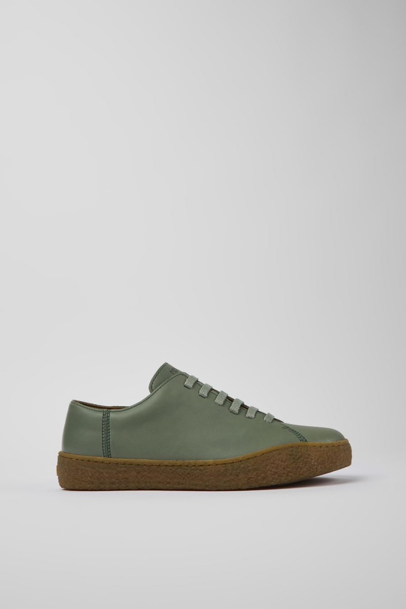 Zapatillas Camper Peu Terreno Cuero Hombre Verde | HZSMC-3069