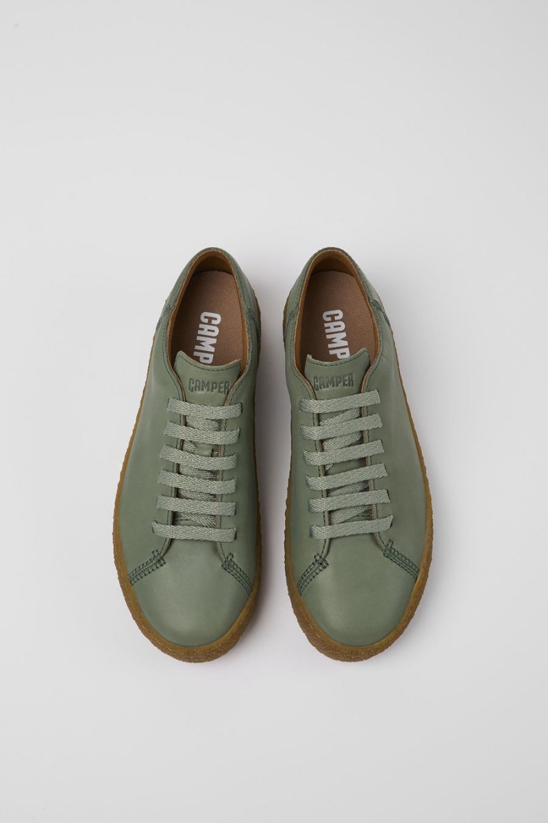 Zapatillas Camper Peu Terreno Cuero Mujer Verde | YJOEP-7068
