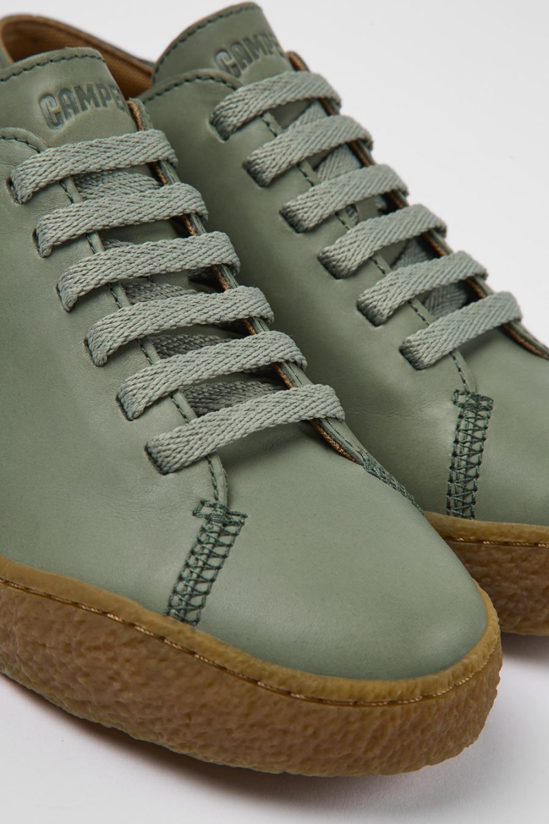 Zapatillas Camper Peu Terreno Cuero Mujer Verde | YJOEP-7068