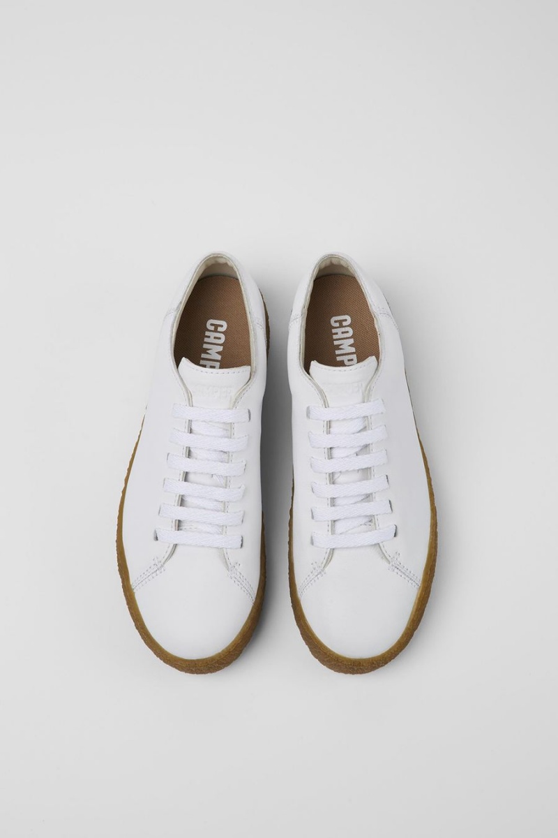 Zapatillas Camper Peu Terreno Cuero Mujer Blancas | HOYUP-8935