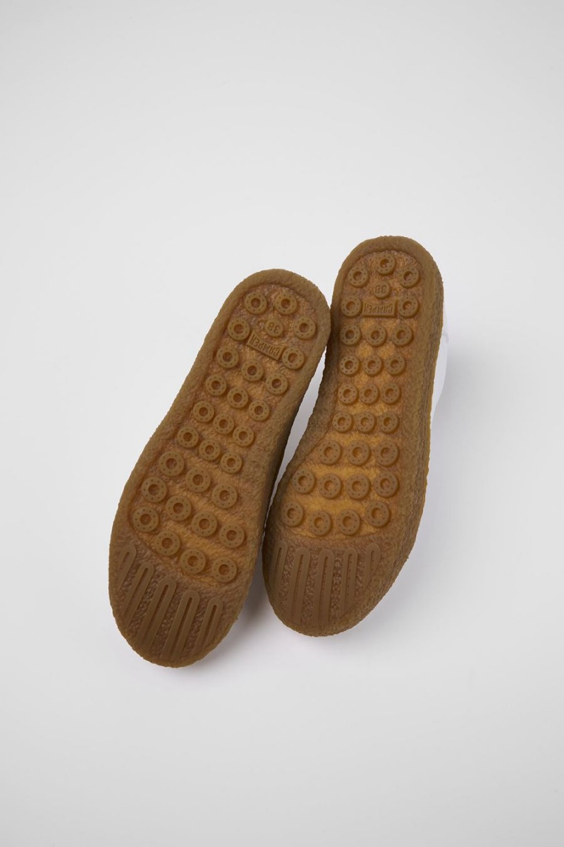 Zapatillas Camper Peu Terreno Cuero Mujer Blancas | HOYUP-8935
