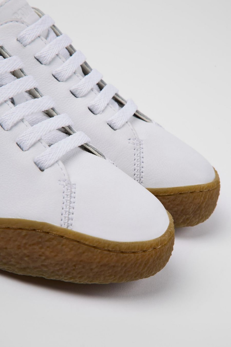 Zapatillas Camper Peu Terreno Cuero Mujer Blancas | HOYUP-8935