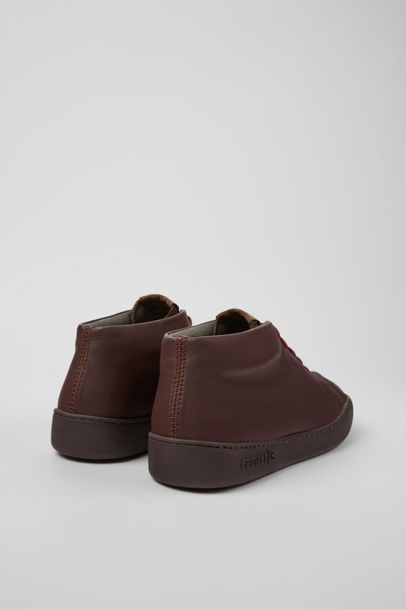 Zapatillas Camper Peu Touring Cuero Hombre Marrones | NLMWT-0681