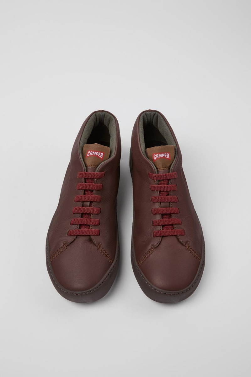 Zapatillas Camper Peu Touring Cuero Hombre Marrones | NLMWT-0681