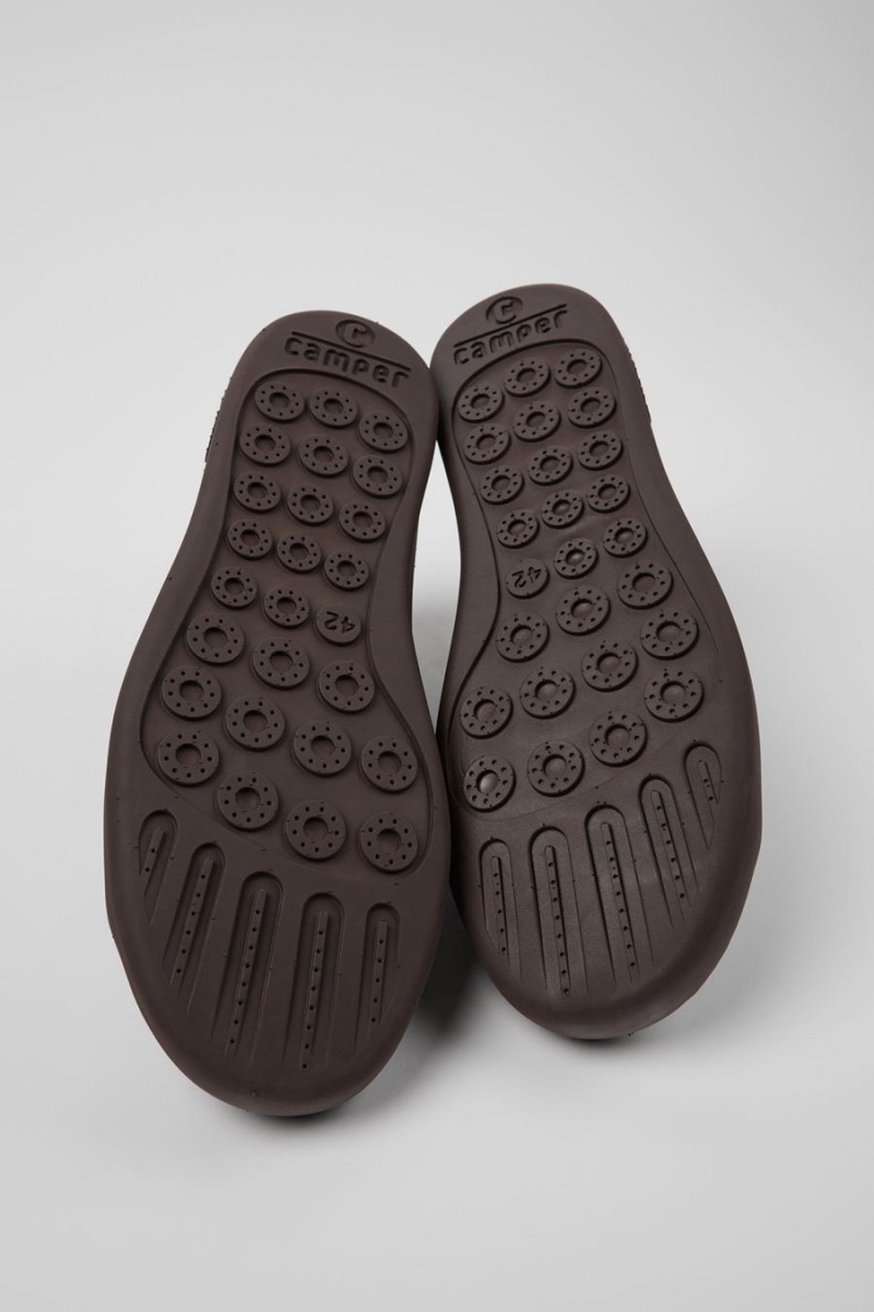 Zapatillas Camper Peu Touring Cuero Hombre Marrones | NLMWT-0681