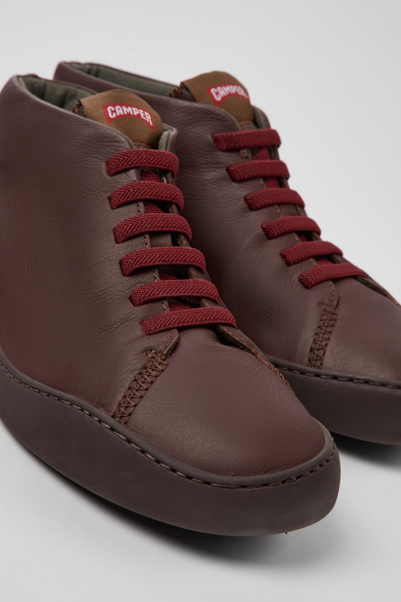 Zapatillas Camper Peu Touring Cuero Hombre Marrones | NLMWT-0681