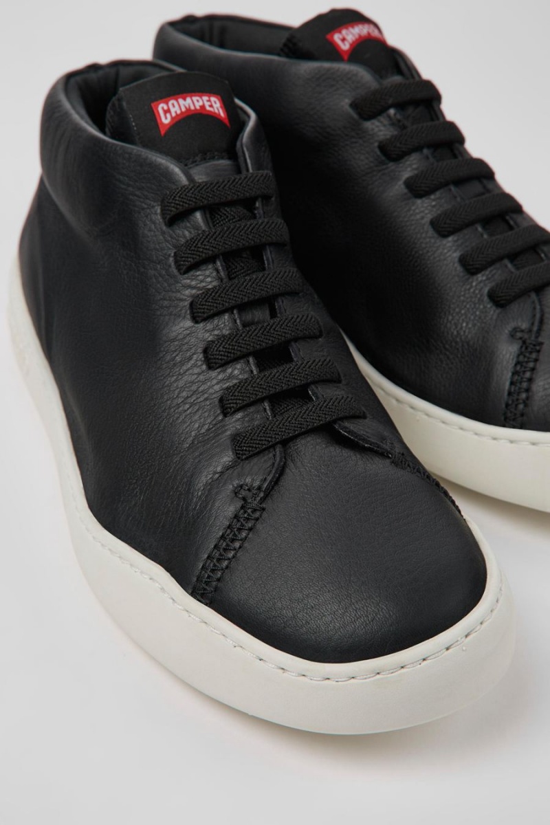 Zapatillas Camper Peu Touring Cuero Hombre Negras | YZVJP-0214