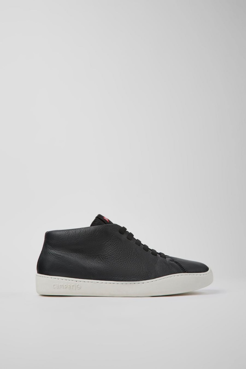 Zapatillas Camper Peu Touring Cuero Hombre Negras | YZVJP-0214