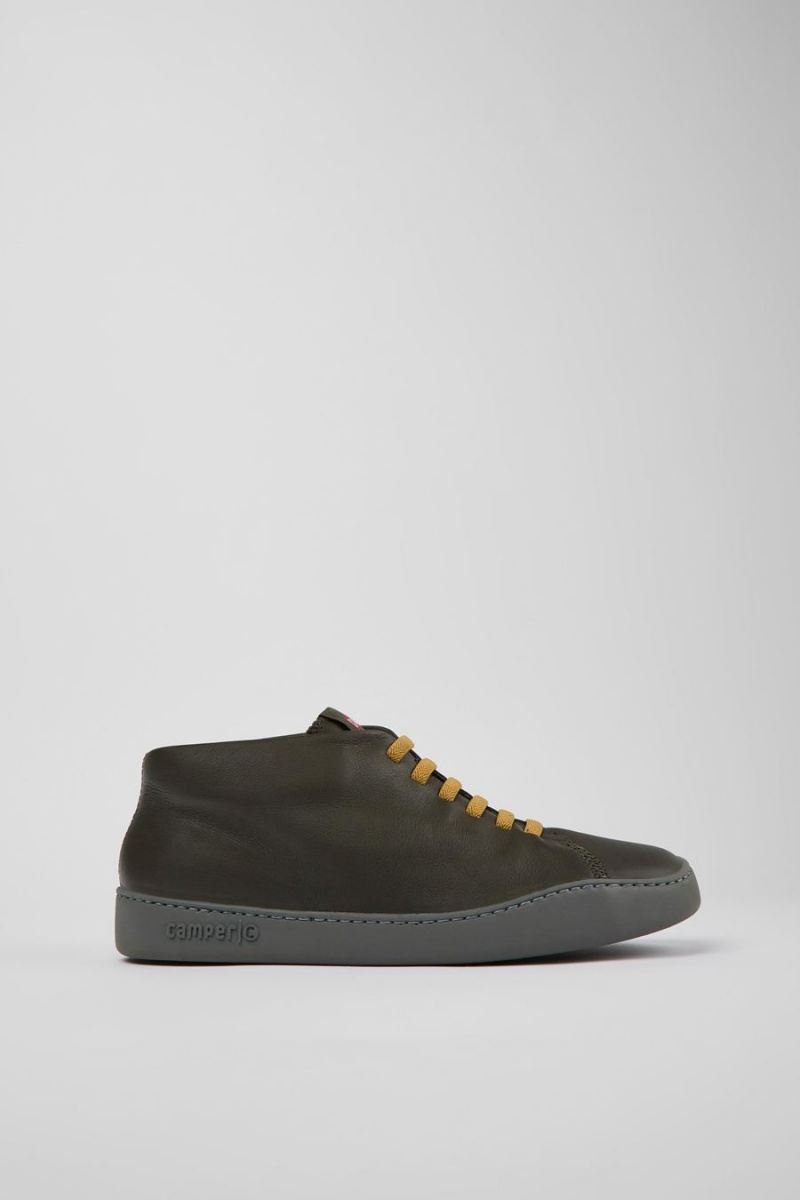 Zapatillas Camper Peu Touring Cuero Hombre Verde | QGNSW-7318