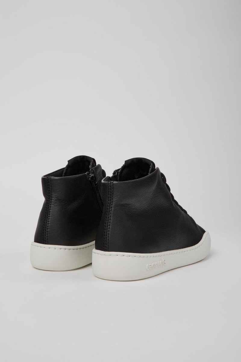 Zapatillas Camper Peu Touring Cuero Mujer Negras | PTWSN-6249
