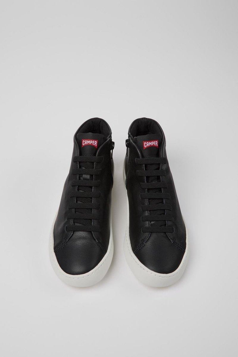 Zapatillas Camper Peu Touring Cuero Mujer Negras | PTWSN-6249