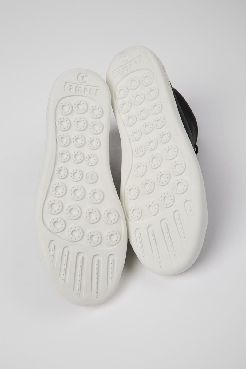 Zapatillas Camper Peu Touring Cuero Mujer Negras | PTWSN-6249
